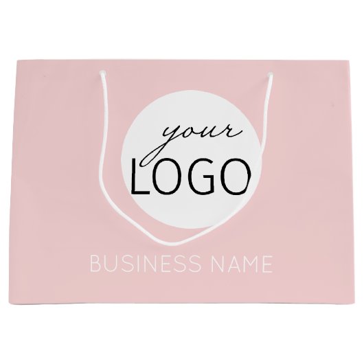 Roze Kleinhandelsnaam en Logo Groot Cadeauzakje (Voorkant)