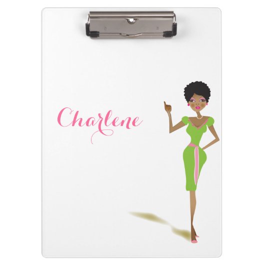 roze klembord (Voorkant)