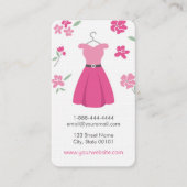 Roze klep met verdieping Verticaal Visitekaartje (Voorkant)