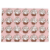 Roze Kleur Cupcake Cadeautas (Achterkant)