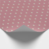 Roze Kleur Eenvoudige Polka Dots Schattige Boho Ch Cadeaupapier (Hoek)