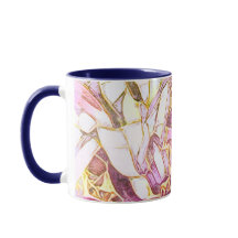  roze kleuren en faux gouden bloemen