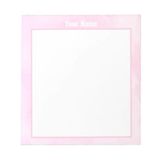 Roze kleuren gepersonaliseerd Notitieblok