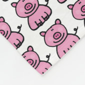 roze kleurig patroon fleece deken (Hoek)