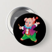 roze kleurig ronde button 7,6 cm (Voorkant /achterkant)