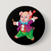 roze kleurig ronde button 7,6 cm (Voorkant)