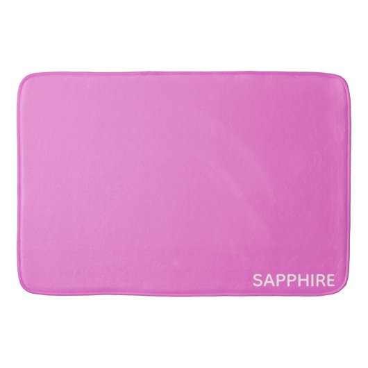 Roze kleurnaam saffier badmat (Voorkant)