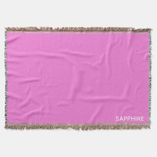 Roze kleurnaam saffier deken (Voorkant)
