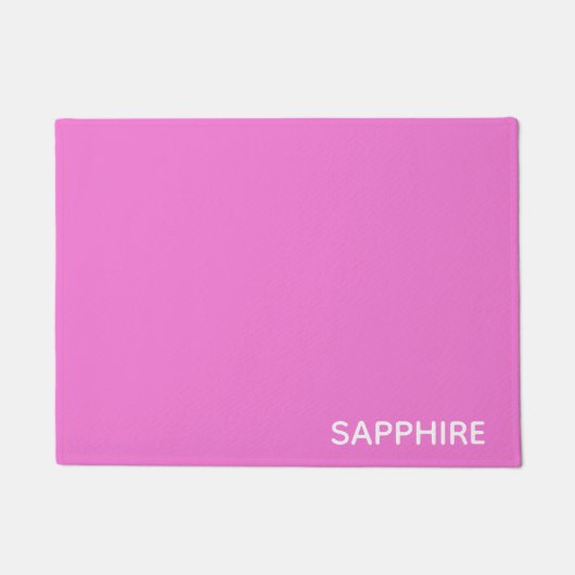 Roze kleurnaam saffier deurmat (Voorkant)