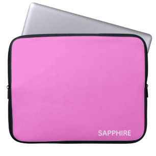 Roze kleurnaam saffier laptop sleeve