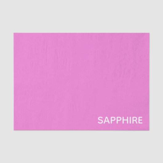 Roze kleurnaam saffier tissuepapier (Voorkant)