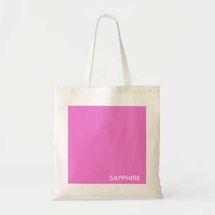 Roze kleurnaam saffier tote bag