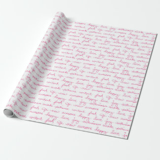 Roze  kleurrijk omslagpapier voor handschrift cadeaupapier