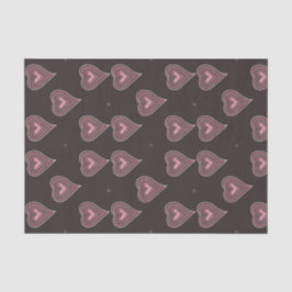 Roze Kleurrijke Delicate Hearts Dark Tissue Paper Tissuepapier