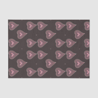 Roze Kleurrijke Delicate Hearts Dark Tissue Paper Tissuepapier