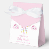 Roze Kleurrijke Raindrop Sweetheart Baby shower Bedankdoosjes (Voorkant)