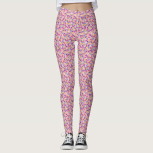 Roze kleurrijke Snoepjes Leggings