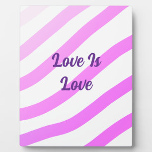 Roze kleurrijke strepen pastel liefde is liefde tr fotoplaat