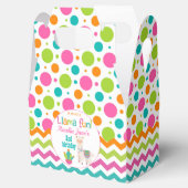 Roze Kleurrijke ZigZag Llama Verjaardagsfeestje Bedankdoosjes (Geopend)
