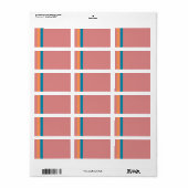 Roze kleurstrips-labels etiket (Full Sheet)