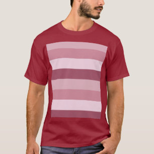 Roze Kleurtinten Strepen Ontwerp T-shirt