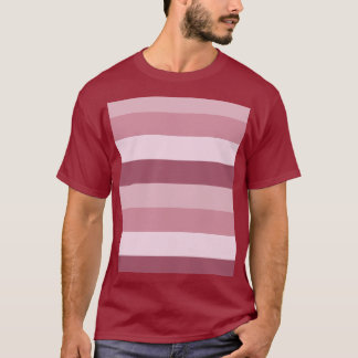 Roze Kleurtinten Strepen Ontwerp T-shirt