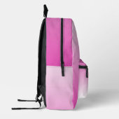 Roze Kleurtonen Gepersonaliseerde Sjabloon Meisjes Bedrukte Rugzak (Links)