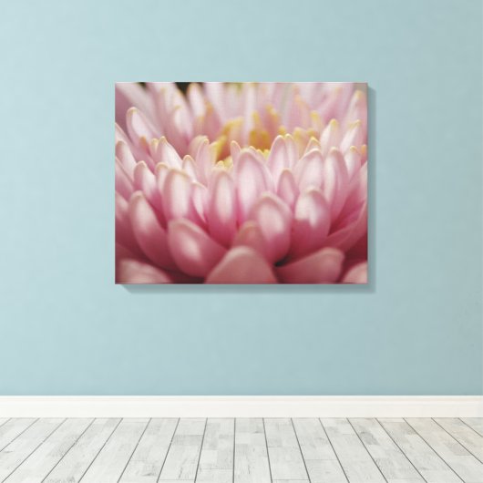 Roze kleverschilderkunst canvas afdruk (Insitu (Houten vloer))