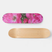 Roze klimmende Roos skateboard (Horizontaal)