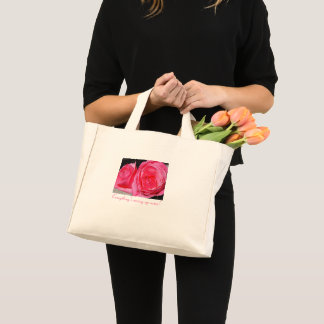Roze klimmende Rozen Mini Tote Bag