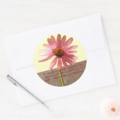 Roze kloonventilator - Als die bloem vervaagt Ronde Sticker (Envelop)