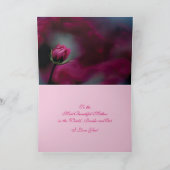 Roze knop Moederdag kaart (Binnen)