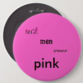 roze knop ronde button 6,0 cm (Voorkant /achterkant)