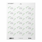 Roze knoppen op groen Ivy Weddenschap Etiket (Full Sheet)