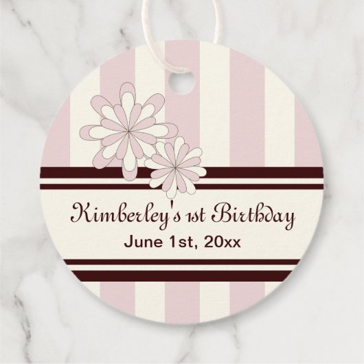 Roze Koala Meisje Baby shower / Verjaardag Dank u Bedankjes Labels (Achterkant)