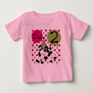 Roze Koe 2e Verjaardag T-shirts en geschenken