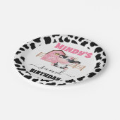 Roze Koe - Afdruk 2e verjaardag Bord papier (Gekanteld)