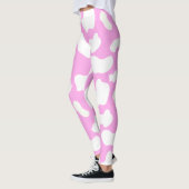 Roze koe afdrukken leggings (Links)