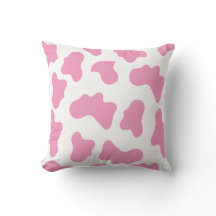 Roze Koe Patroon Kussen