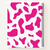 Roze Koe Print Aangepast Notitieboek (Achterkant)