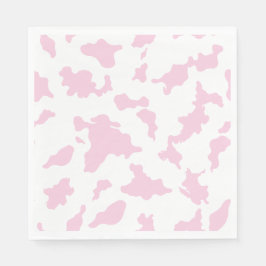 Roze Koe Print Papier servet