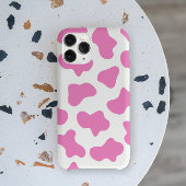 roze koe print Telefoon Case