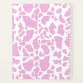 Roze Koe spots Dierlijk afdrukpatroon Planner (Achterkant)