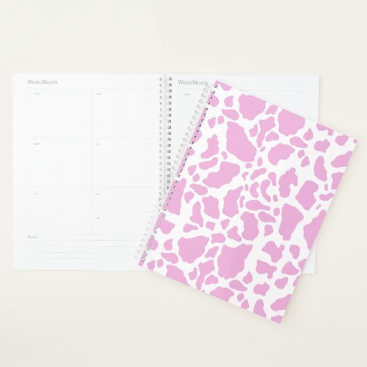 Roze Koe spots Dierlijk afdrukpatroon Planner (Display)