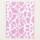 Roze Koe spots Dierlijk afdrukpatroon Planner (Voorkant)