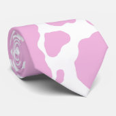 Roze Koe spots Dierlijk afdrukpatroon Stropdas (Opgerold)