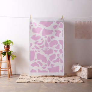Roze Koeienprint Stof