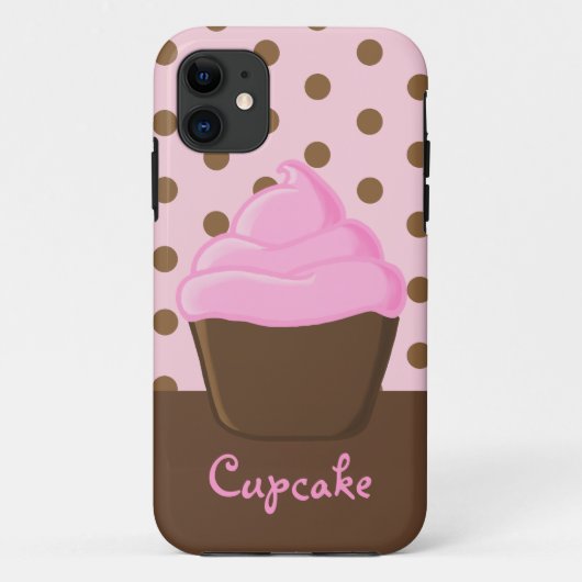 Roze koekje met roze pooldots Case-Mate iPhone case (Achterkant)
