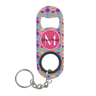 Roze koekje Persoonlijke Naam, Douane Monogram Mini Flessenopener