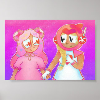 Roze Koekje X Cotton Snoep Cookie Poster